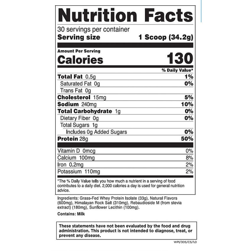 Grass Fed Isolate Cereal Splash (30 serv) 2.26 Lbs
