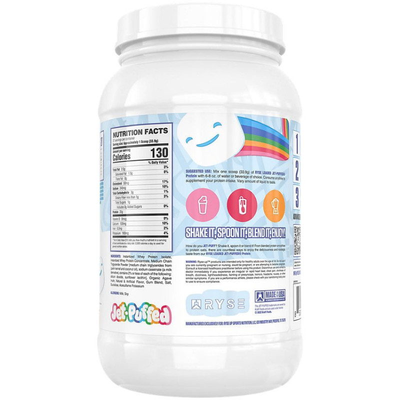 Ryse Loaded Whey Protein Jet Puffed Mashmallow (27 sev) 2 lb