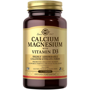 Solgar Calcium Magnesium with Vitamin D3 (150 tabs)