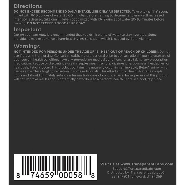 Bulk Black Elite Pre-Training Blueberry Pomegranate (30 Serv) 1.40 lbs