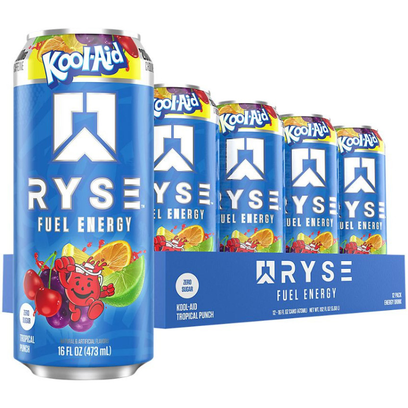 Ryse Energy Drink Kool Aid Tropical Punch (16 fl oz)
