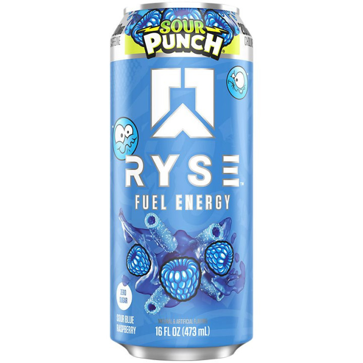 Ryse Energy Drink  Sour Blue Raspberry (16 fl oz)