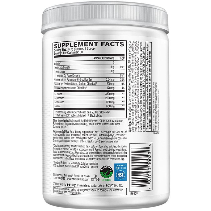 Xtend BCAA Aminoácidos Watermelon 7 g (30 serv)