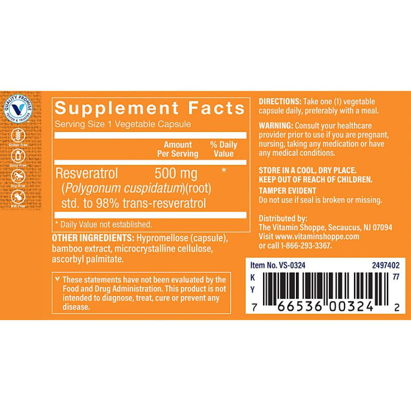 Resveratrol 500 mg (60 cap)