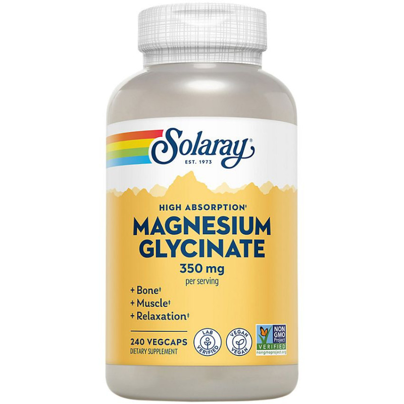Solaray Magnesium Glycinate 350 mg (240 veg caps)