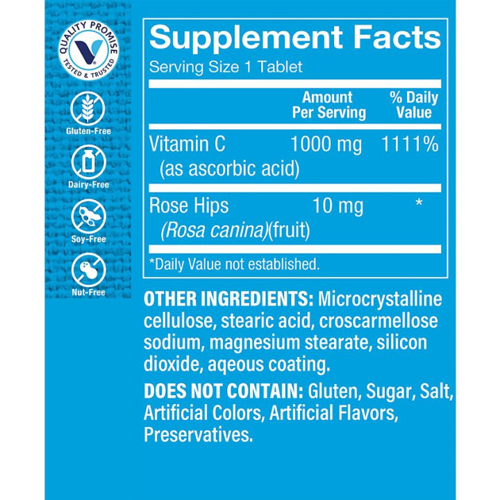 Vitamin C w/ Rose Hips 1000 mg (100 tab)
