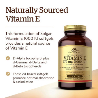 Solgar Vitamin E 670 mg 1000 IU (100 softs)