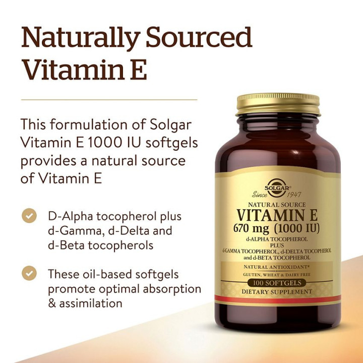 Solgar Vitamin E 670 mg 1000 IU (100 softs)