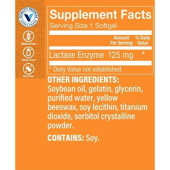 Lactase Enzyme 125 mg (100 soft)