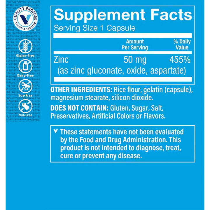 Zinc 50 mg (300 cap)