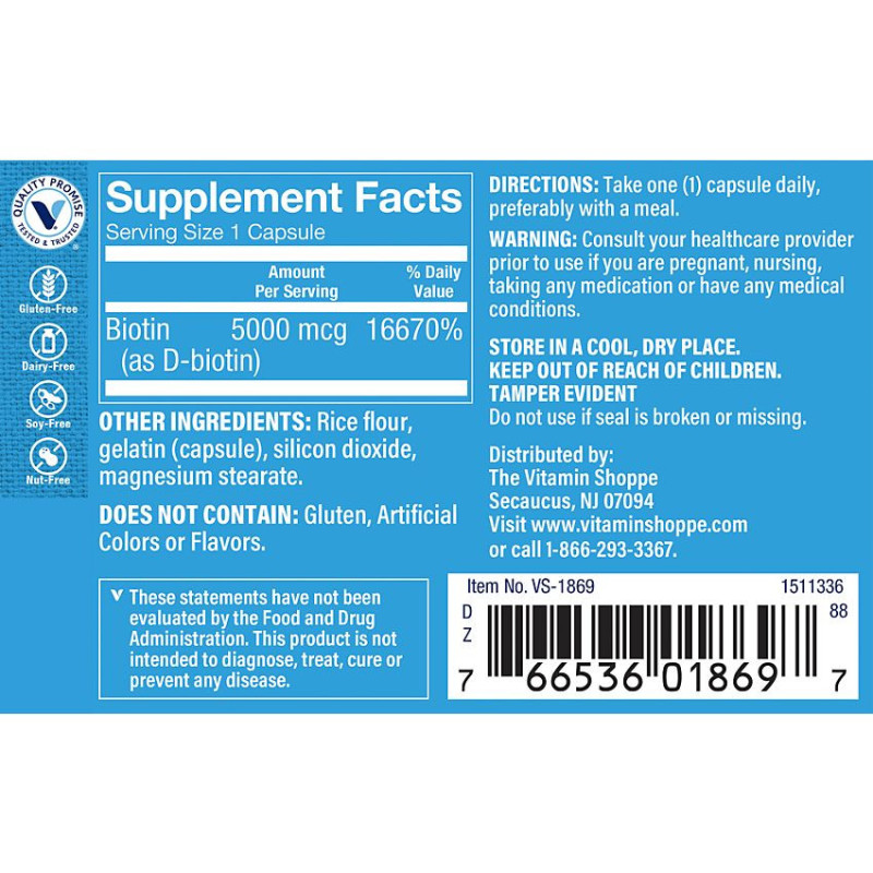 Biotin 5000 mcg (120 cap)