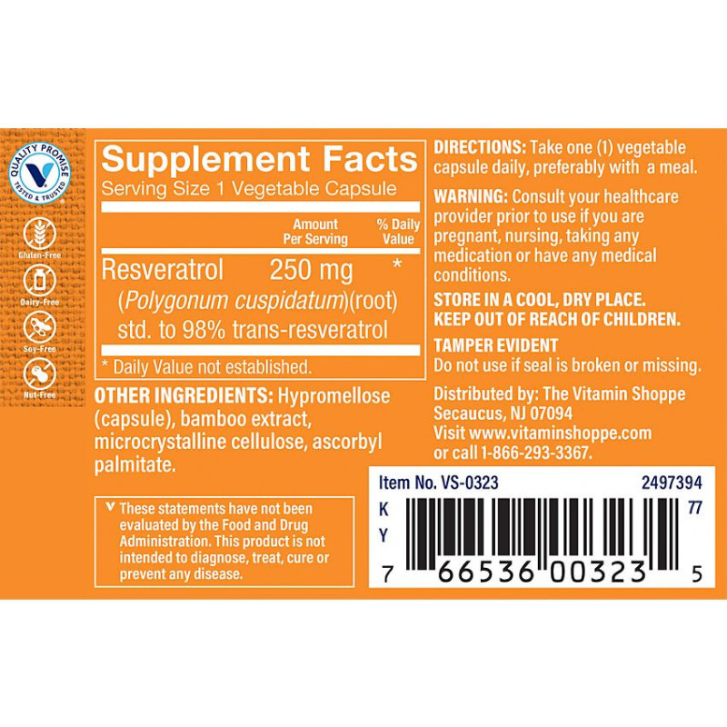 Resveratrol 250 mg (60 cap)