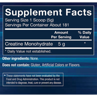 Creatine Monohydrate 5 g (181 serv)