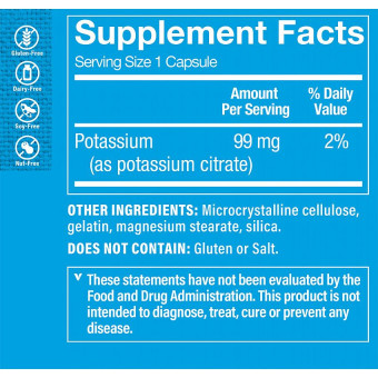Citrato de Potasio 99 mg (300 cap)