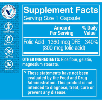 Folic Acid 800 mcg (300 cap)