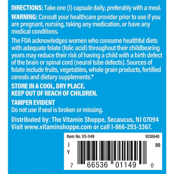 Folic Acid 800 mcg (300 cap)