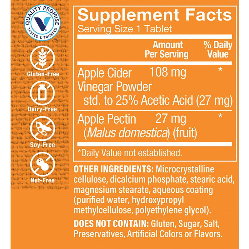 Apple Cider Vinegar w/ Apple Pectin (300 tab)