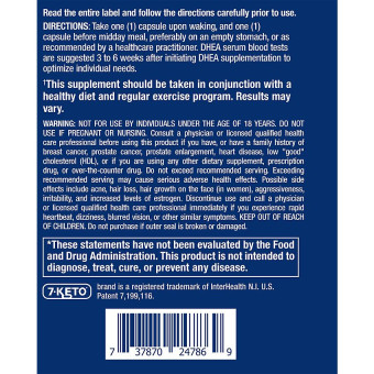 DHEA Complete 25 mg DHEA (60 cap)