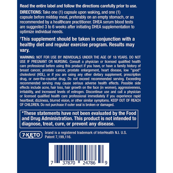DHEA Complete 25 mg DHEA (60 cap)