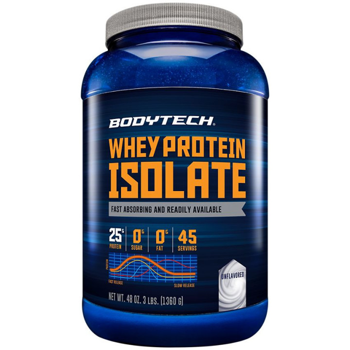 Whey Protein Isolate Unflavored (45 serv) 3 lbs