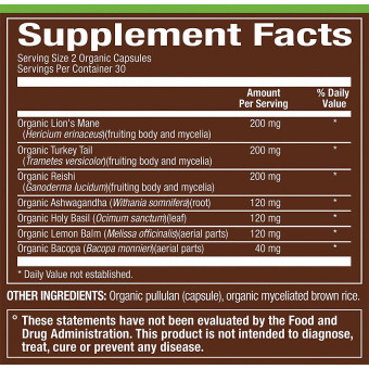 Plnt Organic Stress Support (60 cap)