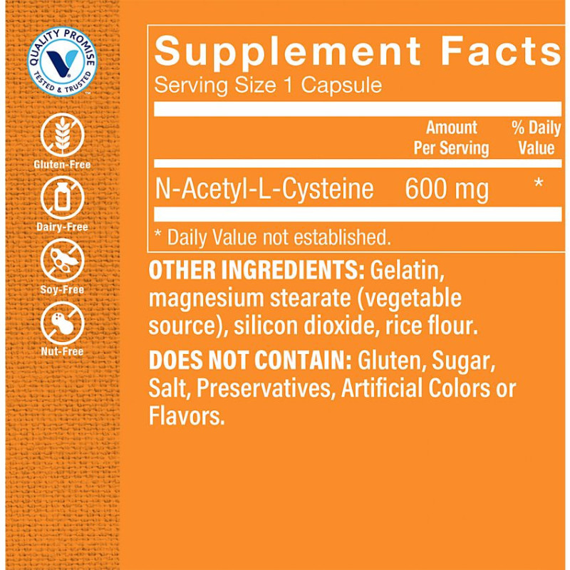 NAC N-Acetyl-L-Cysteine 600 mg (50 cap)