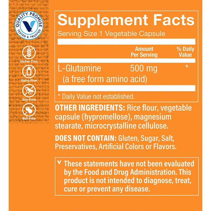 L-Glutamine 500 mg (100 cap)