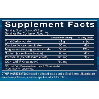 Creatine HCl 750 mg with Electrolytes Rocket Pop (75 serv)