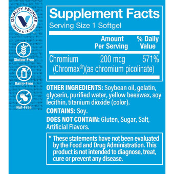 Chromax Chromium Picolinate 200 mcg (100 soft)