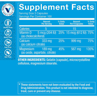 Calcium Citrate w/ Mag & Vit D (300 cap)
