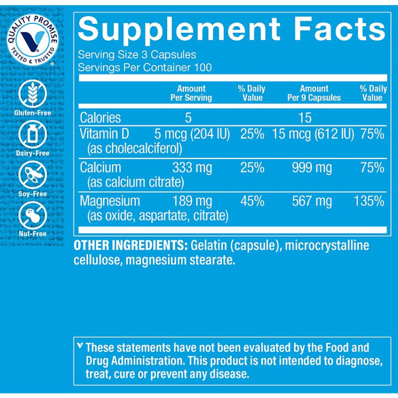 Calcium Citrate w/ Mag & Vit D (300 cap)