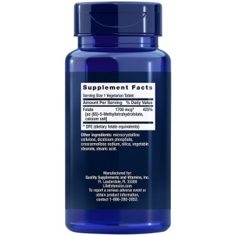 Optimized Folate L-Methylfolate 1,700 mcg (100 veg tab)