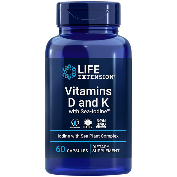 Vitamins D & K with Sea Iodine (60 cap)