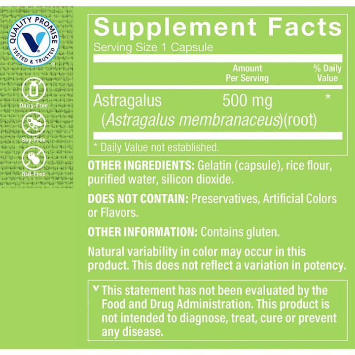 Astragalus 500mg (100 cap)