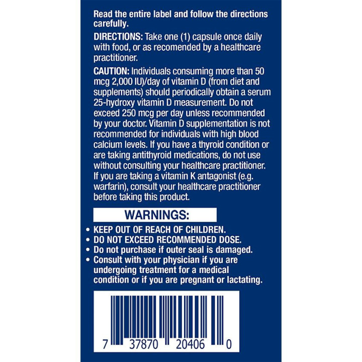 Vitamins D & K with Sea Iodine (60 cap)