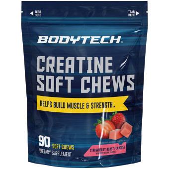 Bodytech Creatine Soft Chews Strawberry Burst (90 chews)