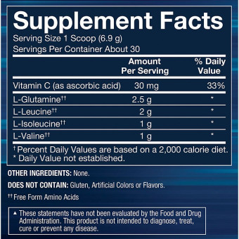 BCAA & Glutamine Unflavored (30 serv)