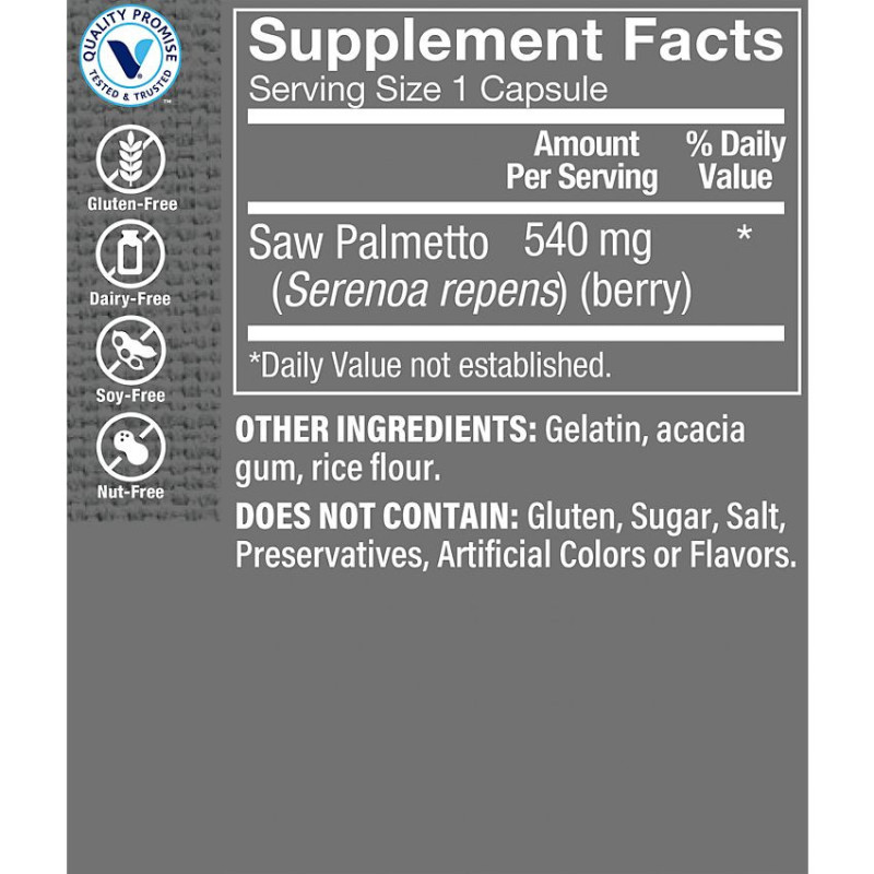Saw Palmetto Berries 540 mg (100 cap)