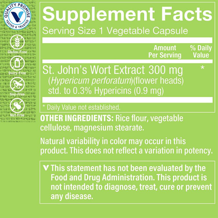 St. John's Wort Extract 300 mg (120 veg cap)