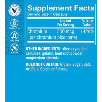 Chromium Picolinate 500 mcg (100 cap)