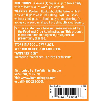 Psyllium Husks 720 mg (300 cap)
