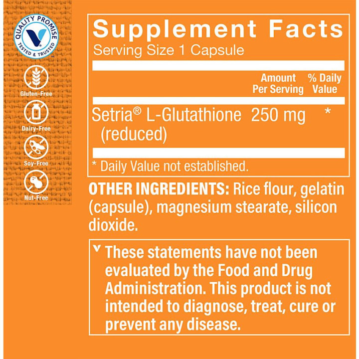 Reduced Glutathione 250 mg (100 cap)