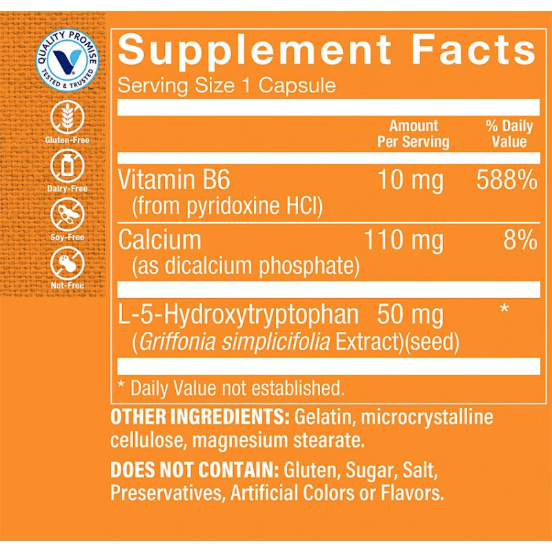 5-HTP w/ Vitamin B6 50 mg (60 cap)