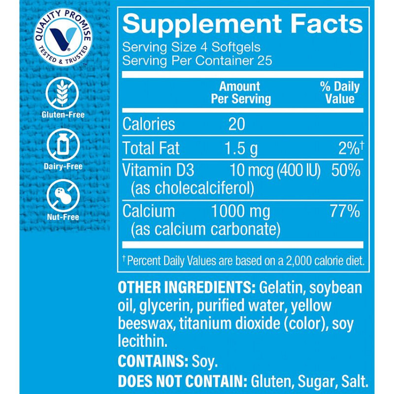Calcium 1000 Easy To Swallow 1000 mg (100 soft)
