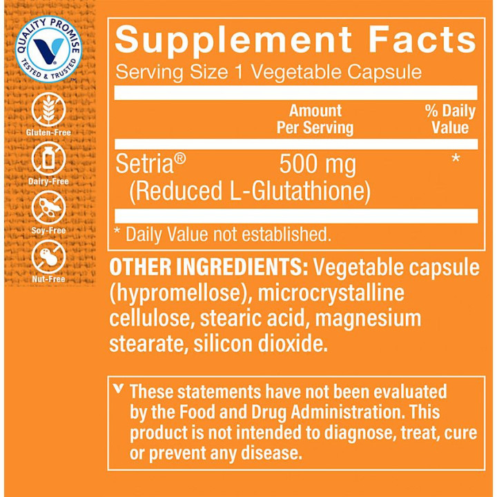Reduced Glutathione 500 mg (60 cap)