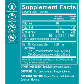 Omega-3 Fish Oil EPA DHA 840 mg (180 soft)