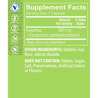 Feverfew 380 mg (100 cap)