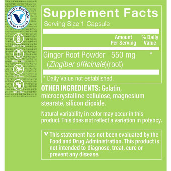 Ginger Root 550 mg (100 cap)