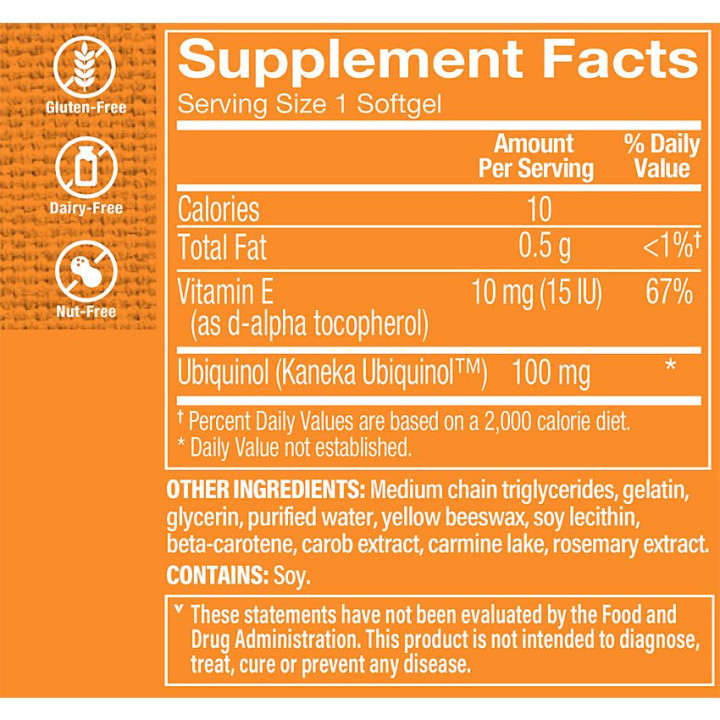Ubiquinol CoQ 10 100 mg (60 soft)
