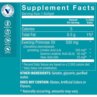 Evening Primrose Oil 500 mg (120 Softgels)